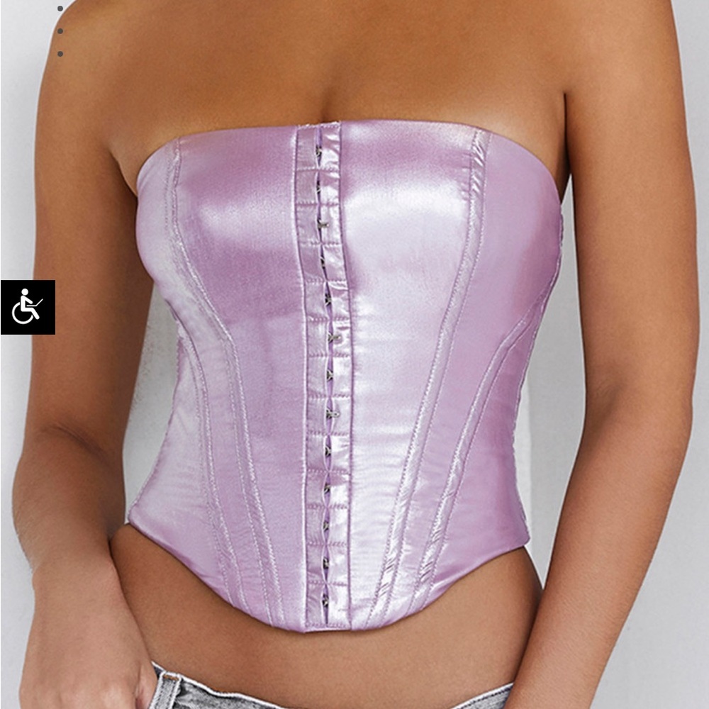 Mistress Rocks lilac corset top in S and M!